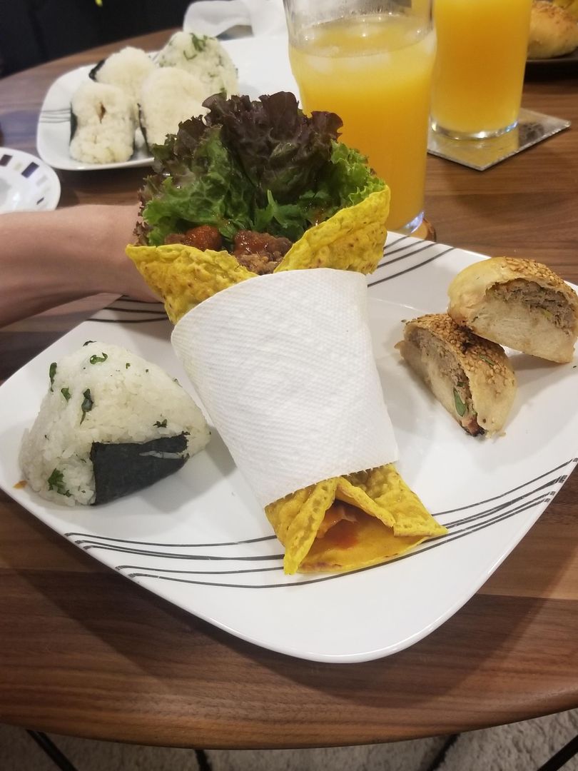 Homemade Sumire's karage crepe from Shokugeki no Soma!