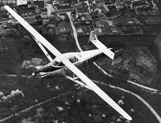 Hurel-Dubois HD-10 - French research aircraft with 32.5:1 aspect ratio wing