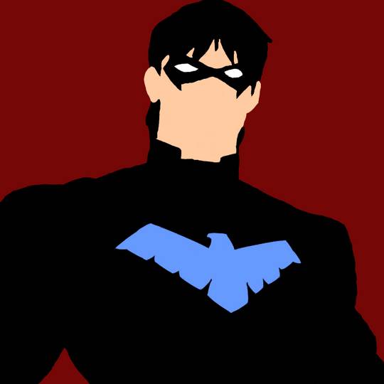 I decided to draw one of the cartoon nightwing in my style. I know it's not the best but it's what I can do