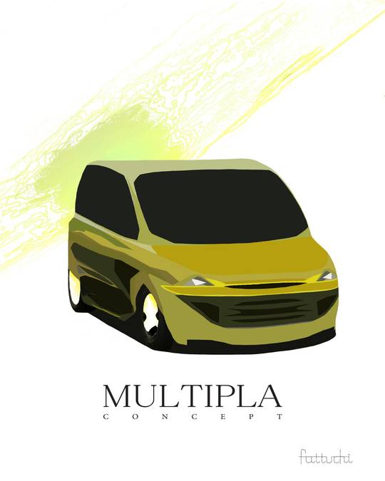 I finally finished my Multipla concept design! The second gen Fiat Multipla was a really special car and for me it's the most iconic Italian car from the 90's. If I was a designer at Fiat then this is how would look like a next gen Multipla.