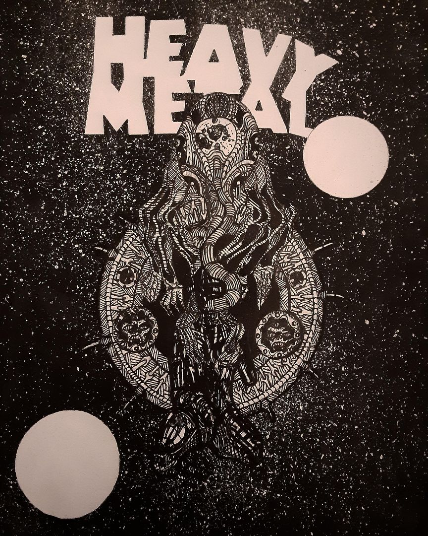 I inked my Cthulhu inspired cover, I feel like colors would make it pop! Do you like it?