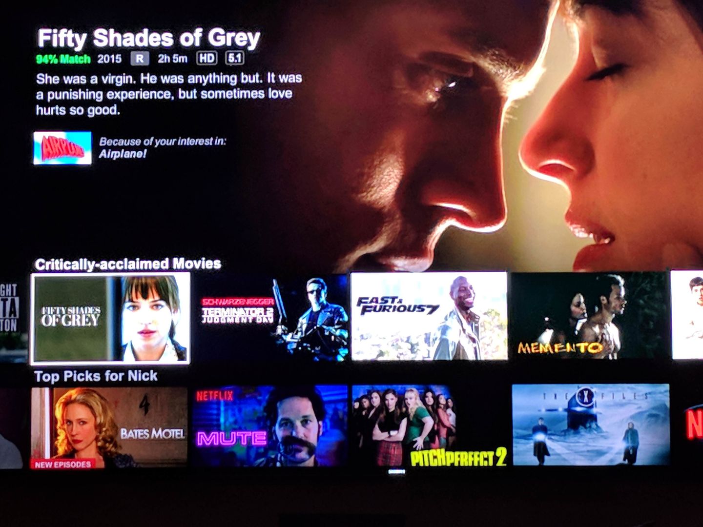 I just love how great my Netflix suggestions are ❤️.