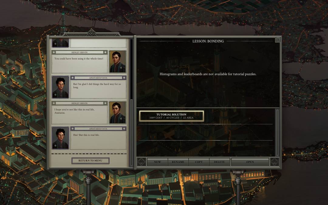 I love this meta reference in the tutorial. (the dialogue on the left)