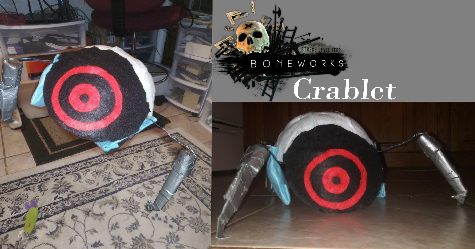I made a crablet in excitement. it fits over the head like a hat too ...