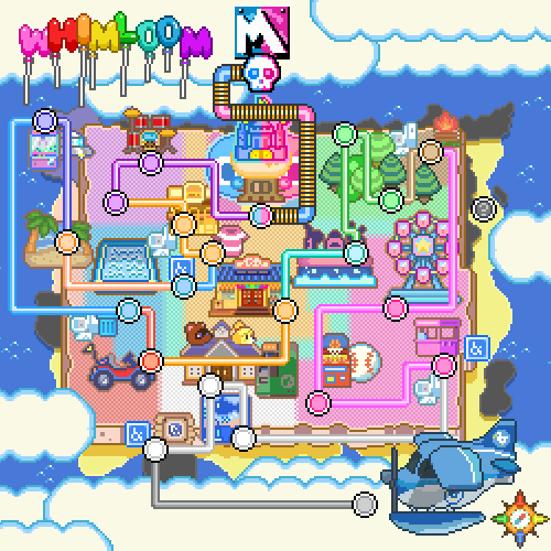 i made a map of my island to look like an old SNES game