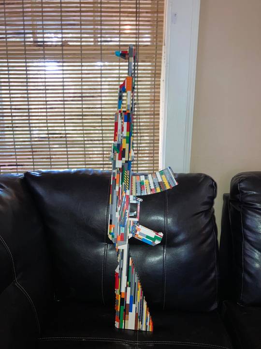 I made an ak47 out of LEGO’s with a working bolt, and magazine release, and yes you can do the funny tactical reload if you where wondering. Credit to Jim’s LEGO Guns on YouTube