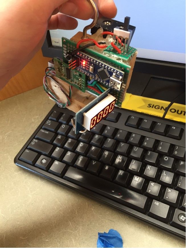 I made an arduino force gauge for my physics teacher