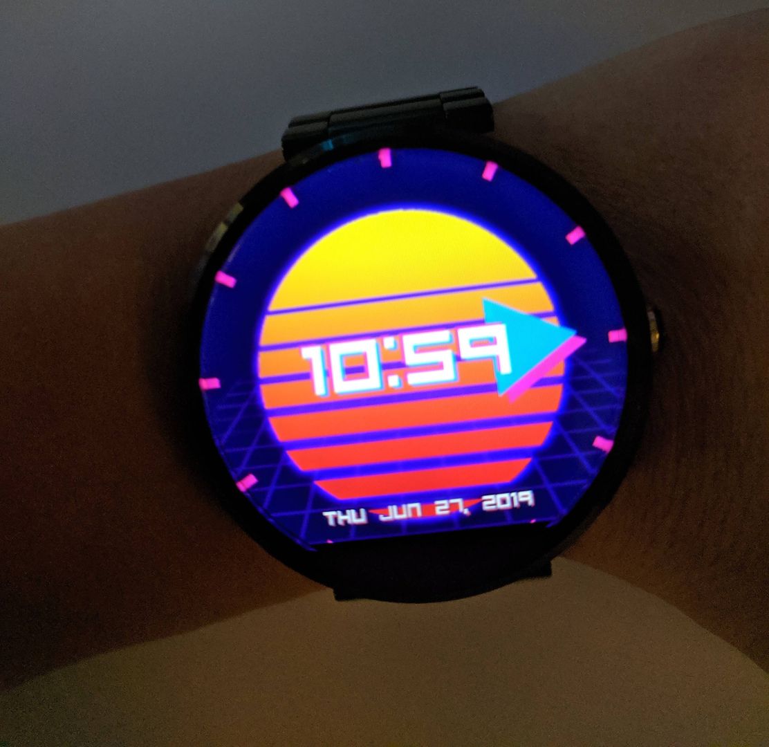 I made an outrun watchface, figured my people here would enjoy!
