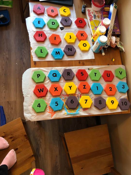 I made letter/number blocks! Very proud of myself righ my now!