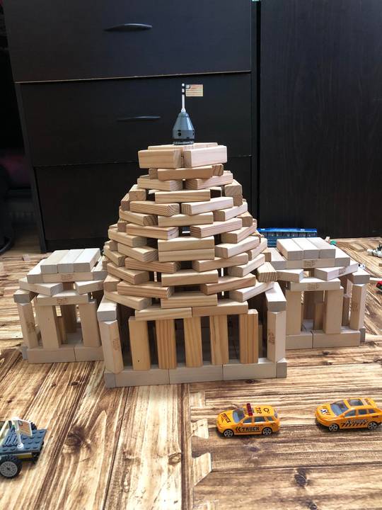 I made the white house out of jenga