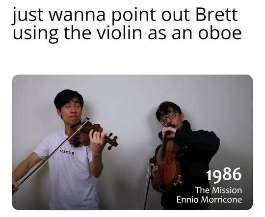 I play the oboe...