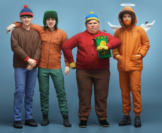 I Reimagined The Main Cast From South Park As Older Real Humans