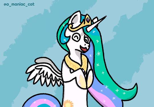 I tried to draw Princess Celestia! Her design is so adorable 💖