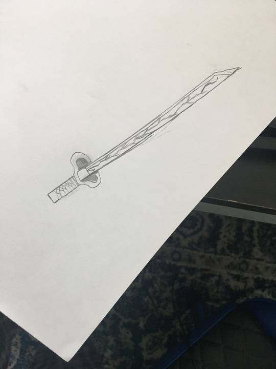 I tried to draw Zenitsu’s sword