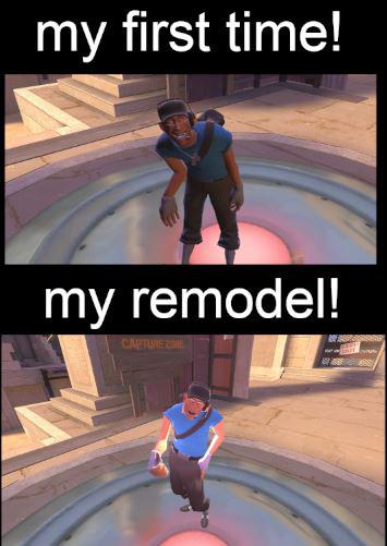 I went back and remodeled my first pose ever in gmod!