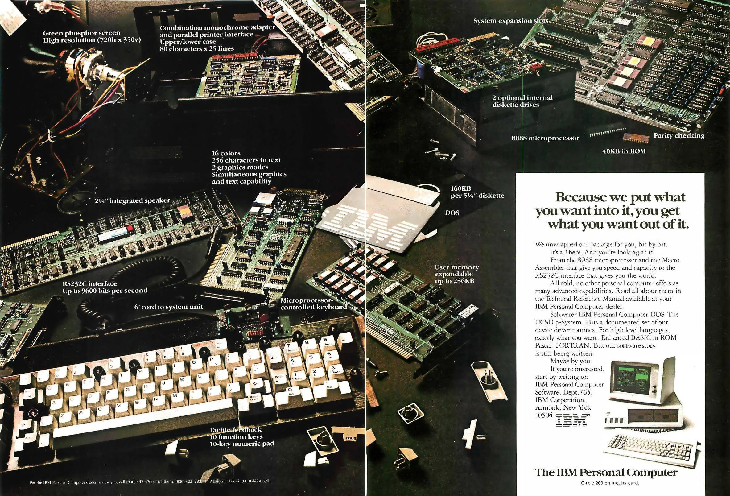 IBM PC two-page ad from 1982 | Scrolller