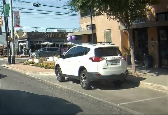 If this is your car in front of 1800 Broadway, I have video of the truck that nailed your mirror.