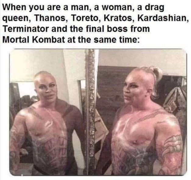 I'm sure he? thinks he looks spectacular