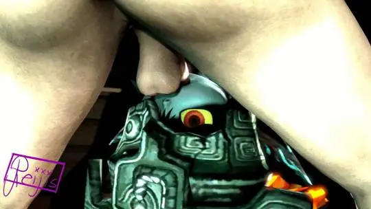 Imp Midna from The Legend of Zelda in hentai fan art featuring ahegao and thick thighs