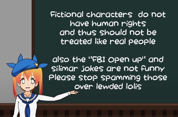 In response of Reddit's bullshit rules about fictional characters