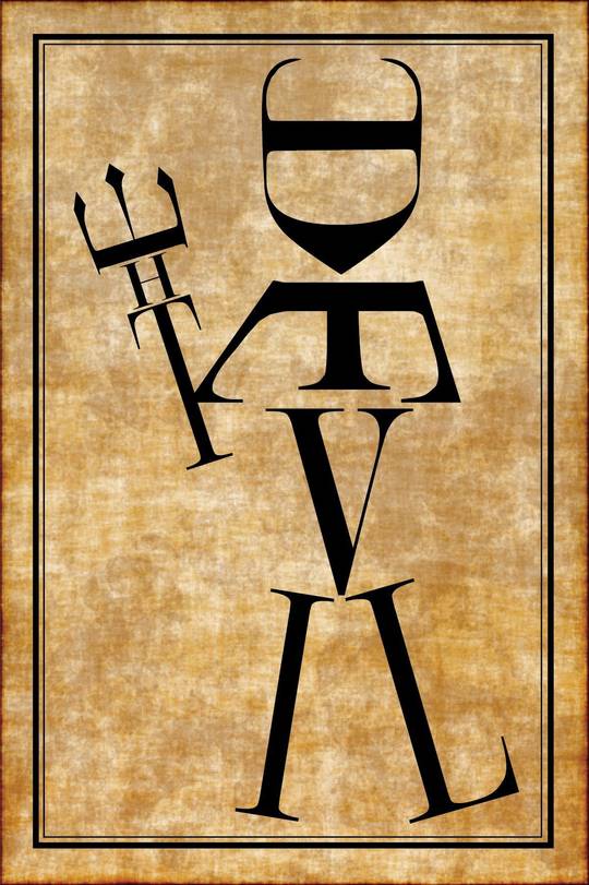 In Typography class we had to design a tarot card using only the letters of the card’s name.