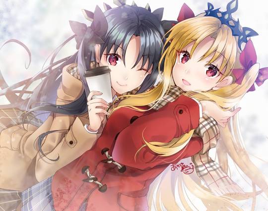 Ishtar and Ereshkigal dressed for the winter (Akatsuki Hijiri) [Fate]