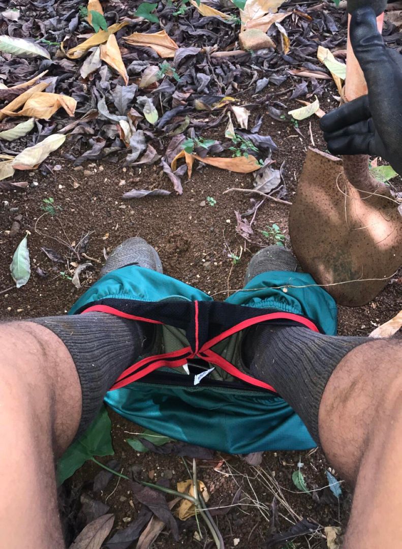 It was a hot and humid one on the farm today boys. I was strapped, supported and ready to go. lmk if you if any of you wanna dig your nose in my hard working man musk, or give the strap’s sweaty pouch a few licks 😉