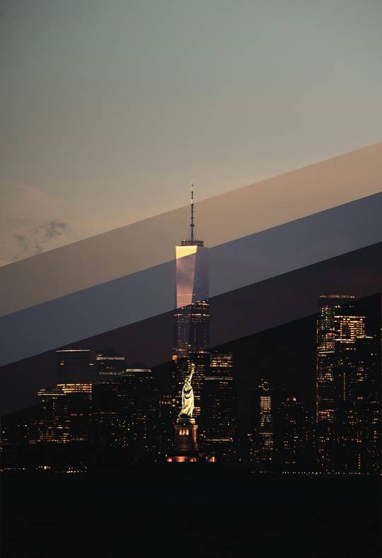 ITAP of the New York City skyline from afternoon to night