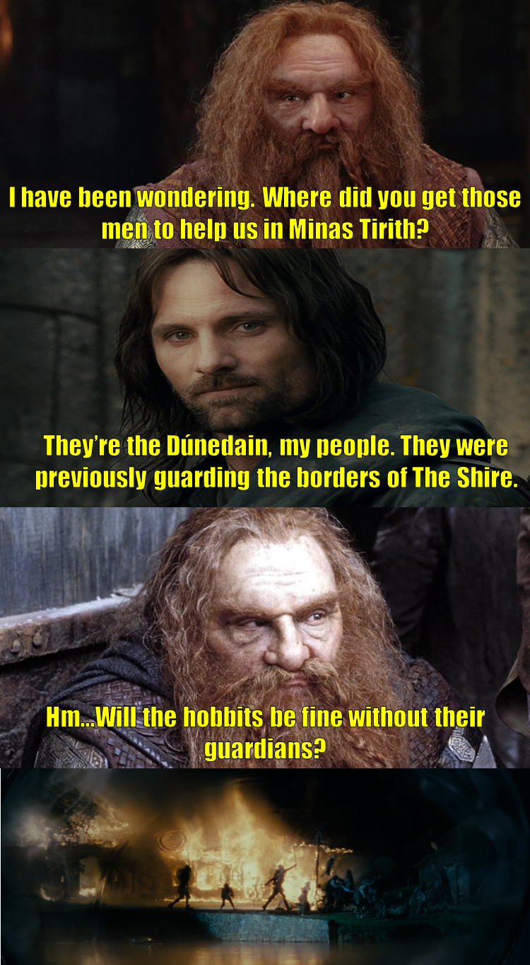 It's not like an evil wizard will take the opportunity to attack The Shire
