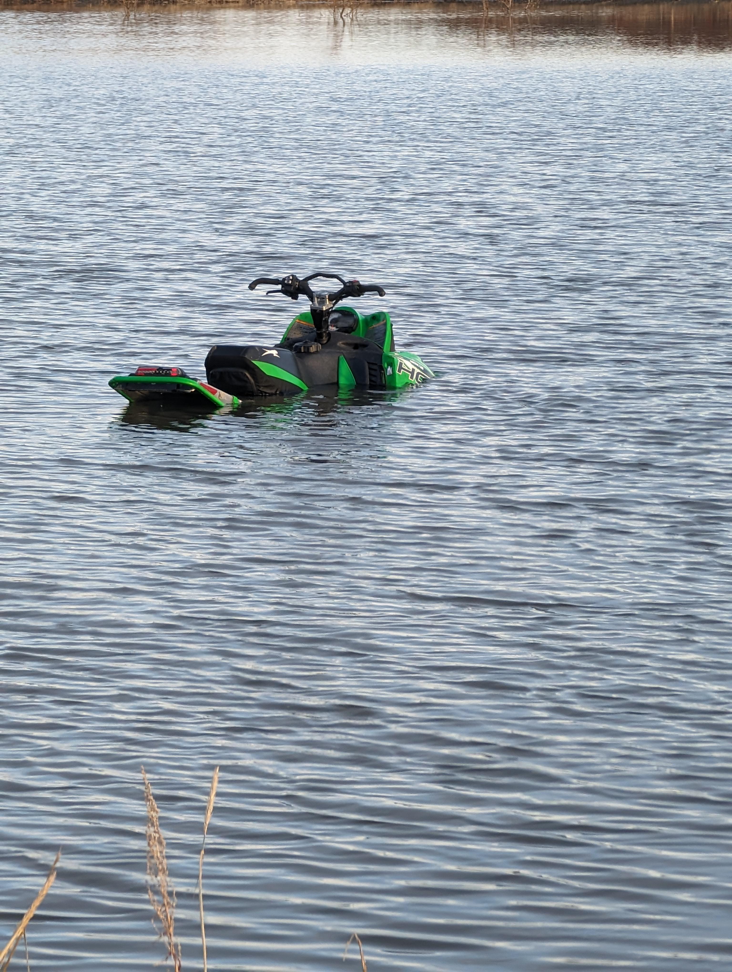 It's not very deep, and the pond isn't very big, but this freaks me out.