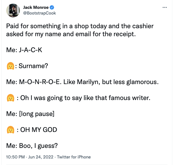 Jack Monroe has a Tony Hawk moment (with a happy ending for a change)
