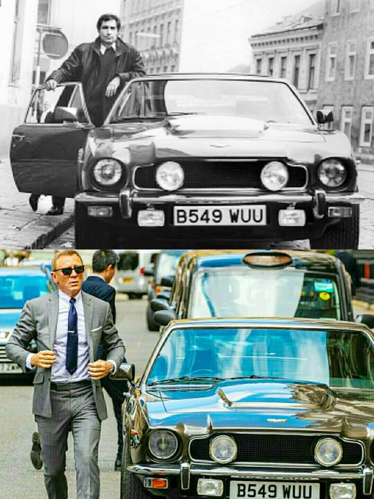 James Bond and the Aston Martin V8 Vantage