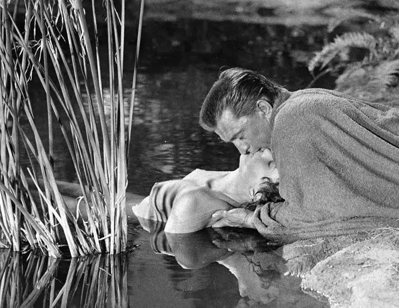 Jean Simmons in vintage cinema nudes, pinup shots, and a white dress