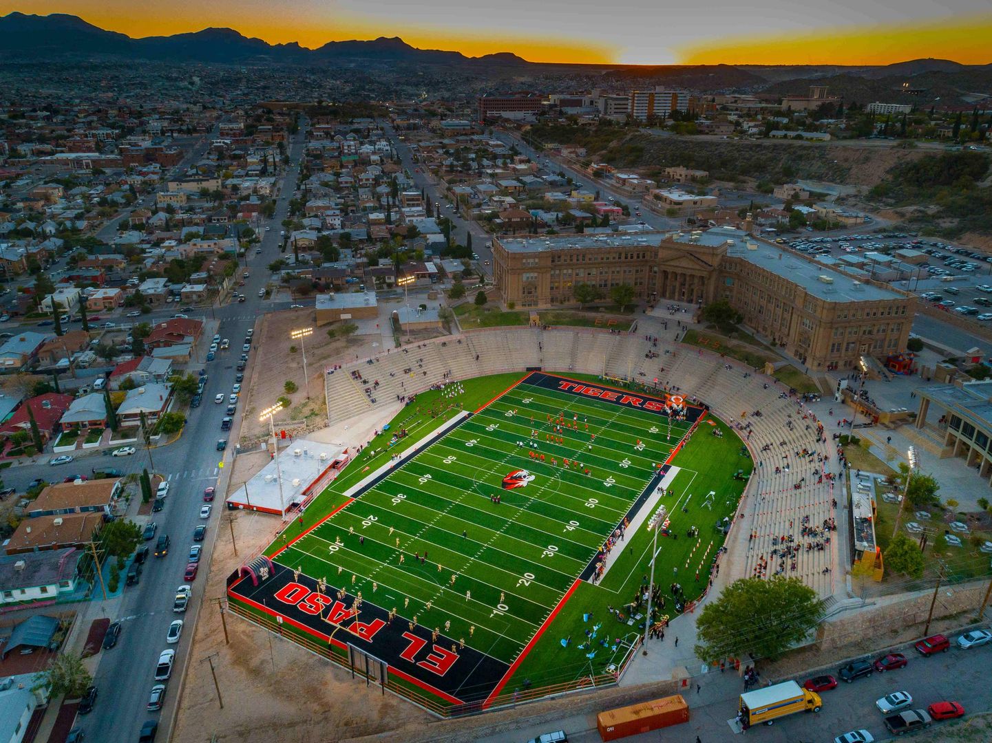 Jones Stadium. Built in 1916 home of El Paso High School in Texas.