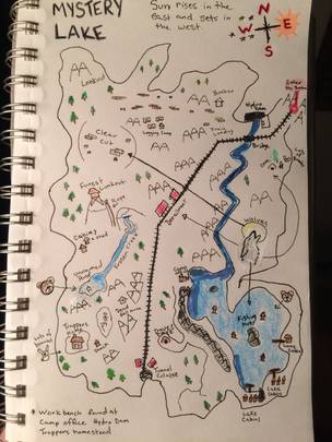 Just got done doodling a map of mystery lake