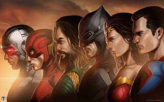 Justice League Fan Art by Nimesh Niyomal