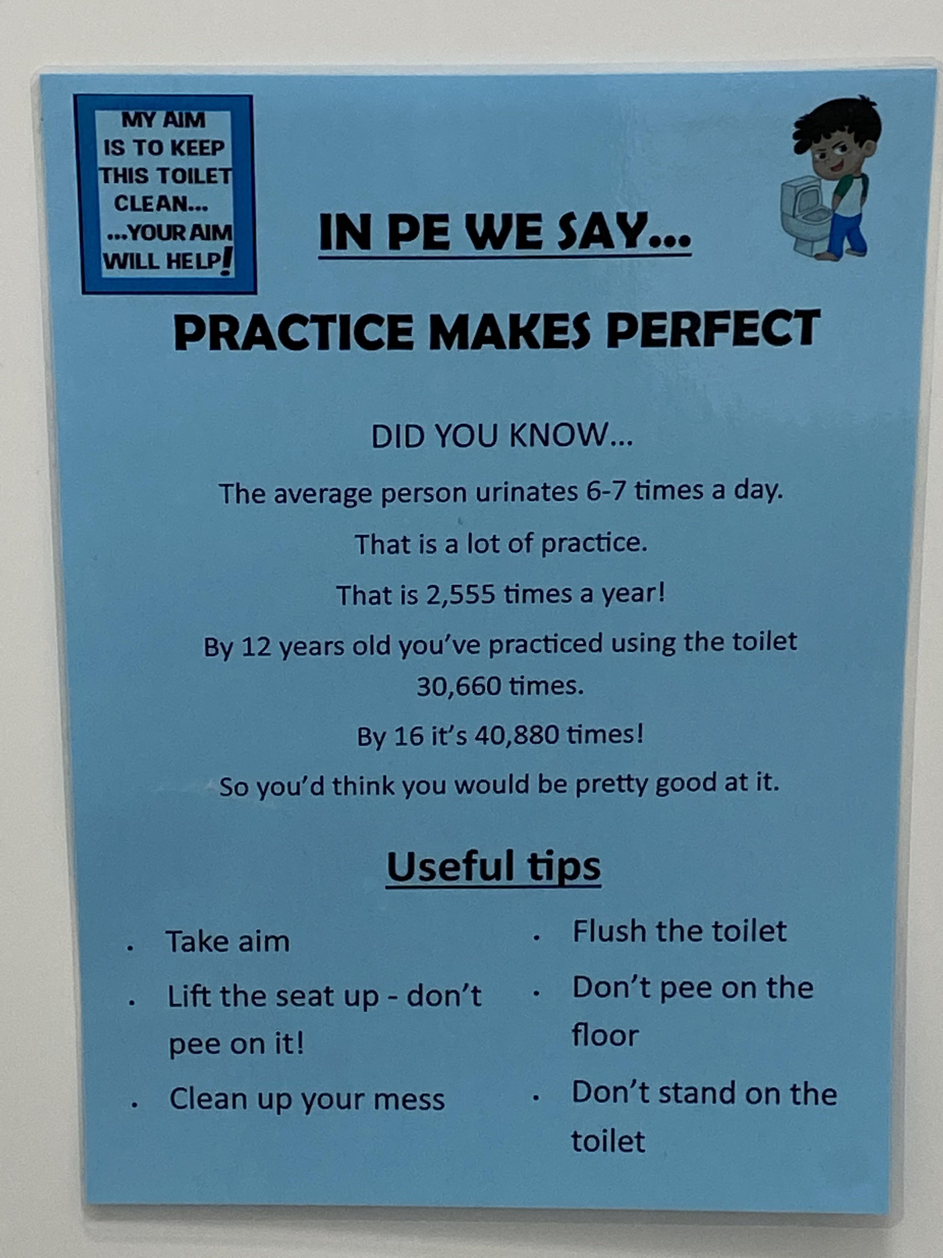 Kids kept peeing everywhere BUT the toilet, and this was my school’s ...