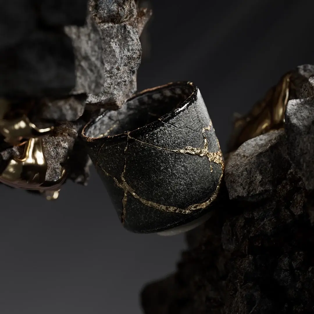 Kintsugi Cup and Fluid simulation