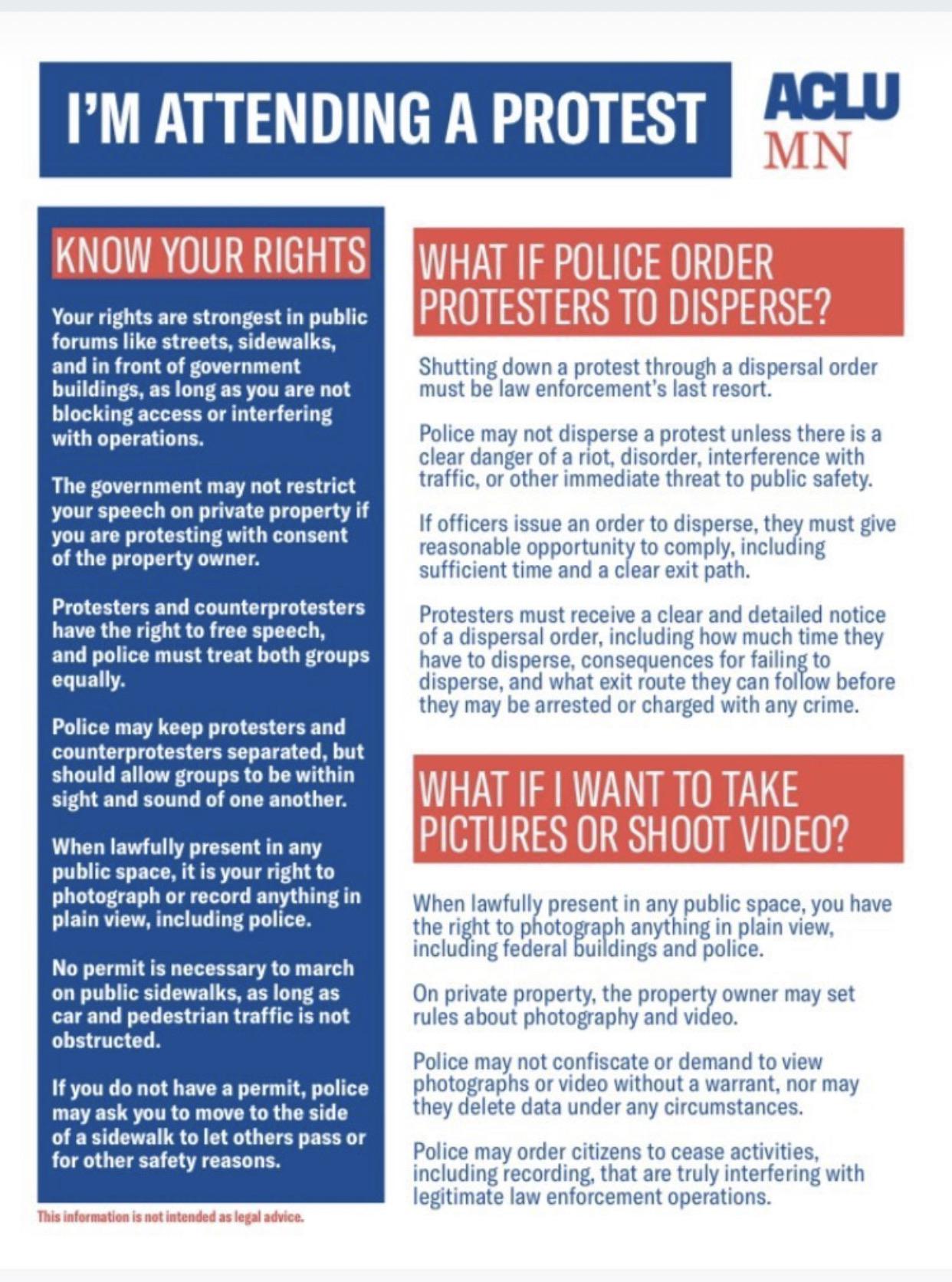 Know your rights: ACLU-MN | Scrolller