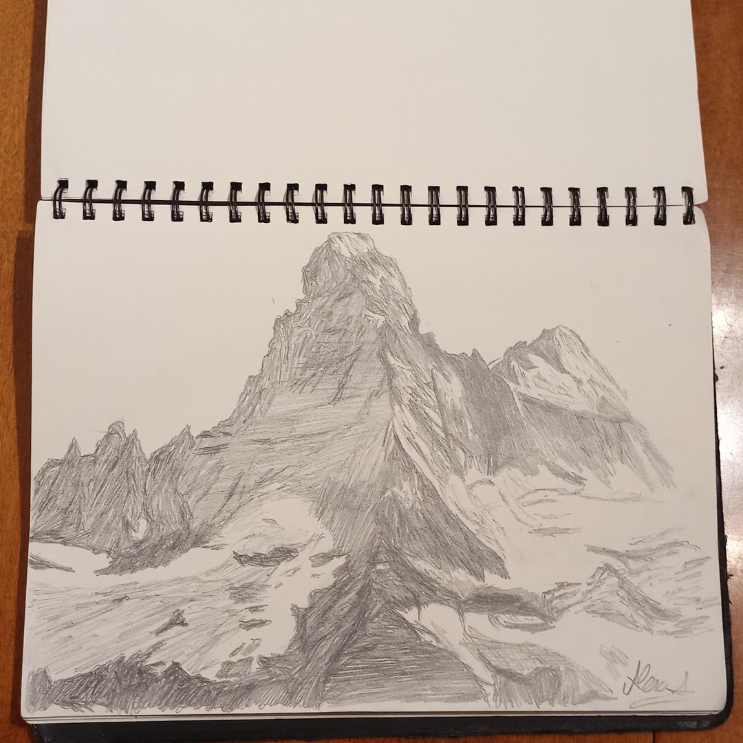 La montagne de Zermatt en Alsace que j'ai dessiné