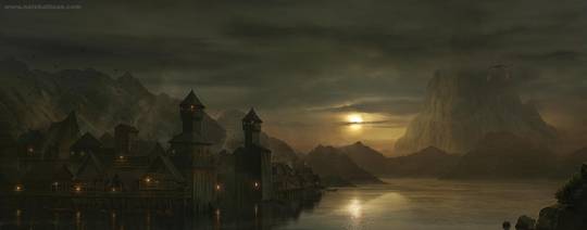 Lake Town- The Hobbit by Nate Hallinan