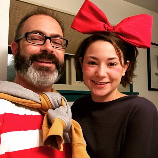 Last Halloween, my wife and I went as Kiki and Tombo...