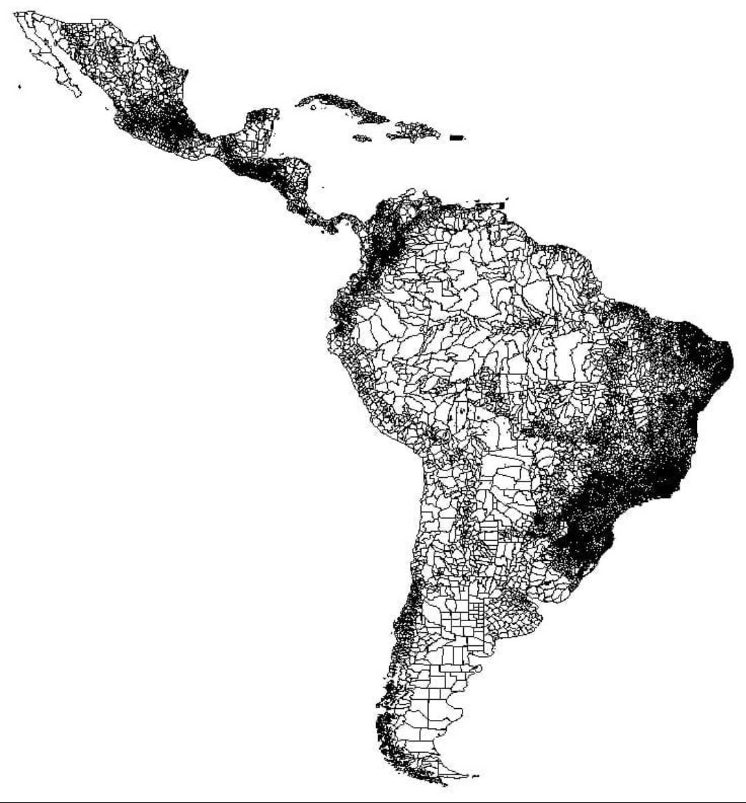Latin America municipal divisions