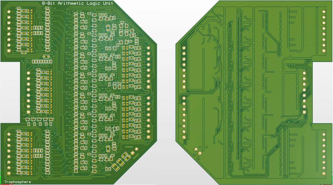 Layout of an 8-Bit Arithmetic Logic Unit