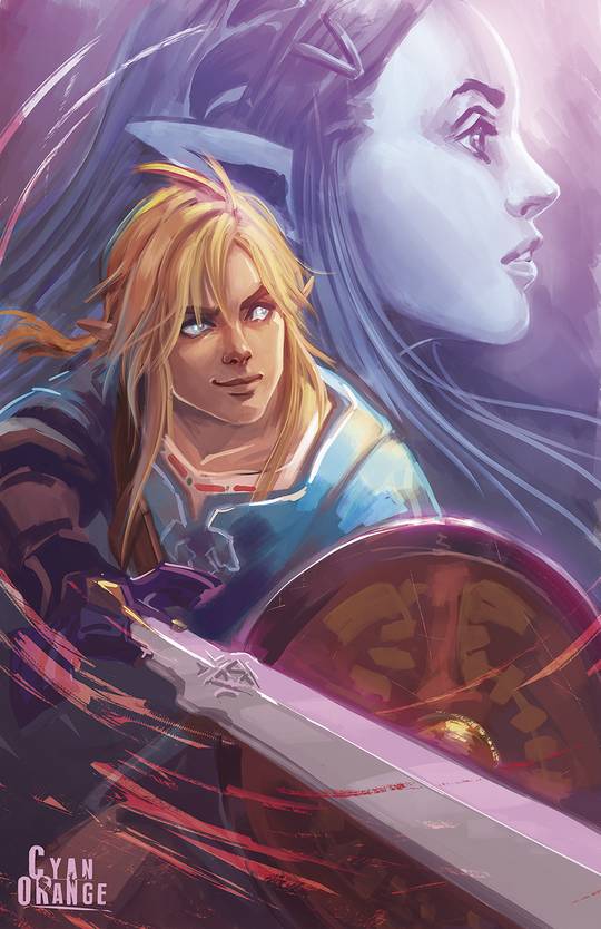 Link &amp; Zelda - Breath of the Wild Fanart by Juaner and Sonya at Cyan-Orange