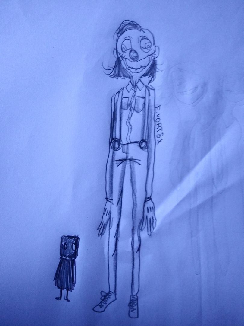 Little nightmares The survival eye: The clown height and full body compared to mono