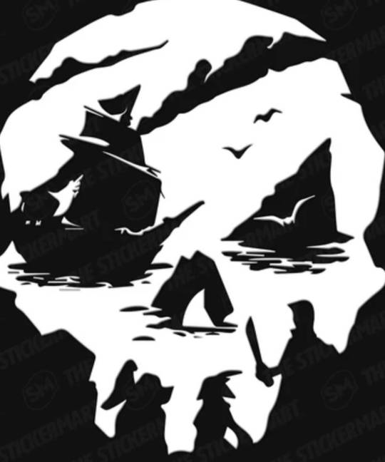 Logo for pirate video game