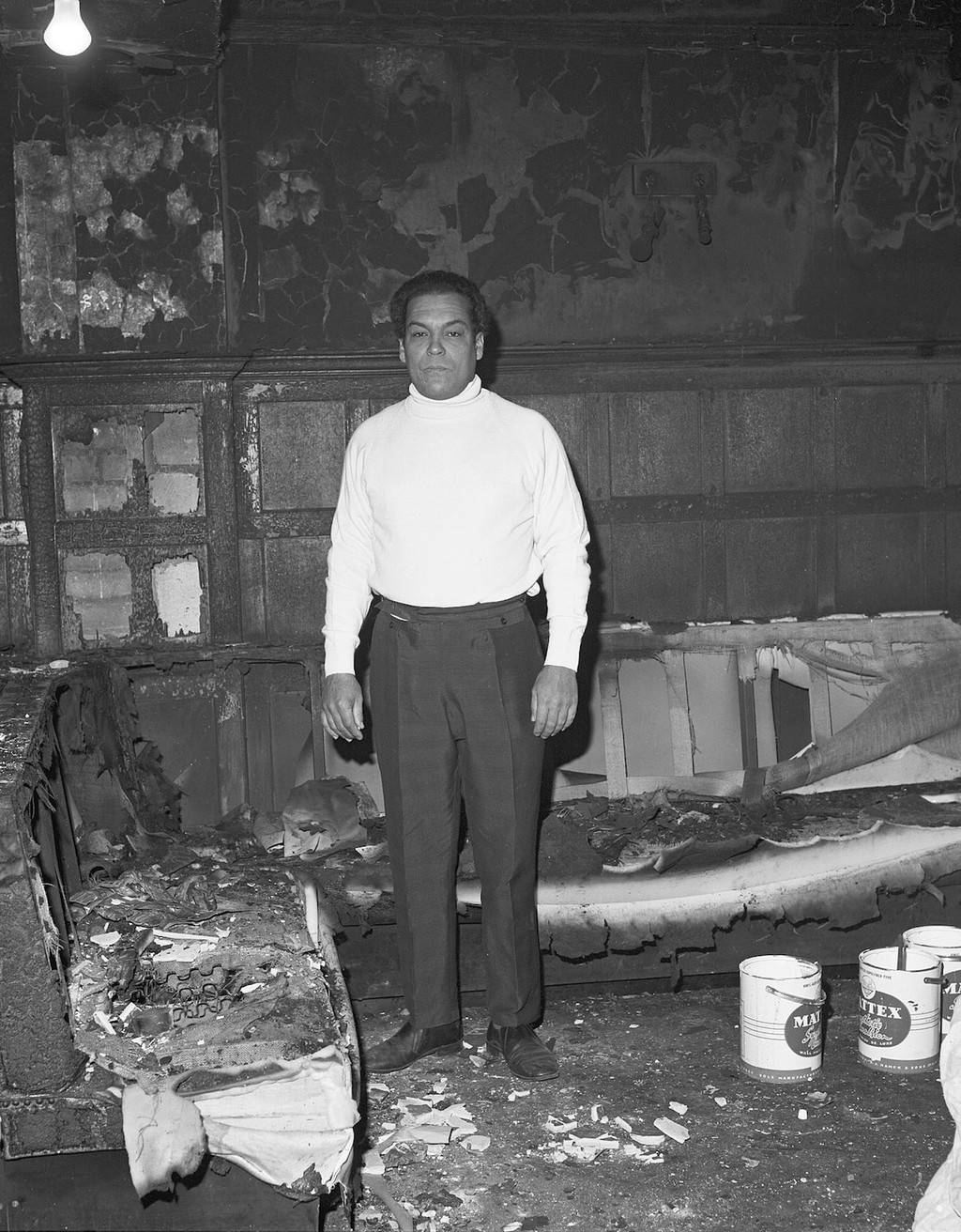 London’s first black pub owner and licensee George Berry, standing in ...