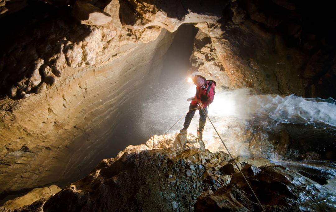 Looking down into the unknown.