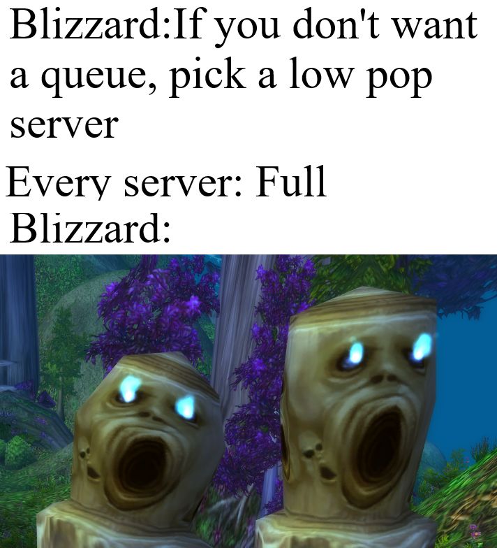 Low effort server queue meme